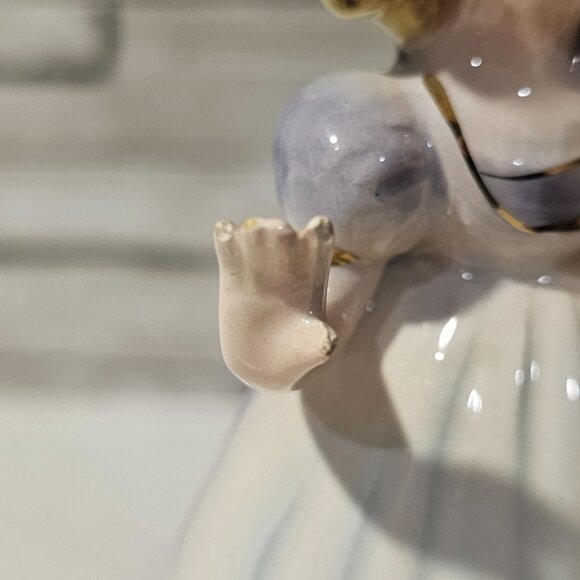 Vintage Josef Originals Tina First Love Series Girl Figurine *Chipped* Purple - Picture 4 of 9